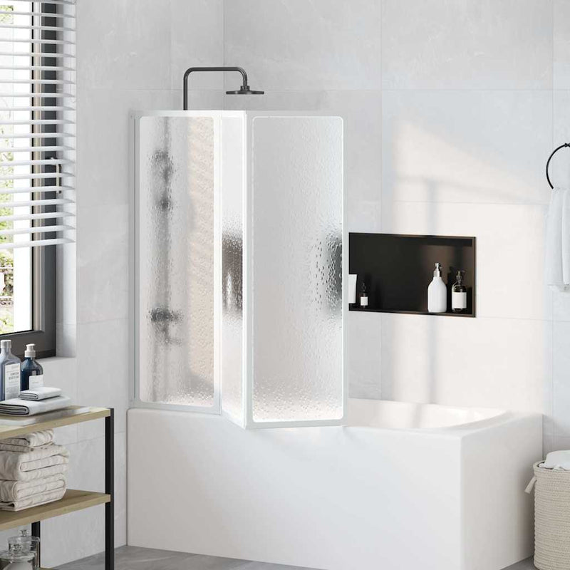 Load image into Gallery viewer, Vidaxl badscherm 3 panelen vouwbaar 117 x 120 cm
