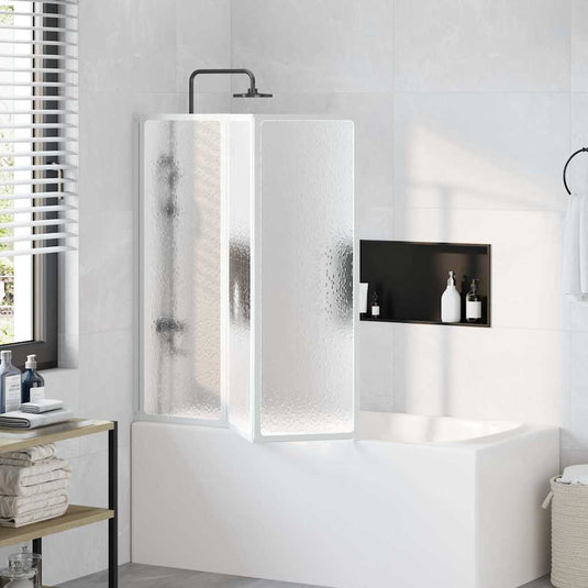 Vidaxl badscherm 3 panelen vouwbaar 117 x 120 cm