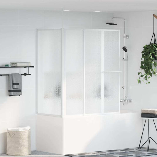 Vidaxl badwand l-vormig 4 panelen inklapbaar 70x120x137 cm