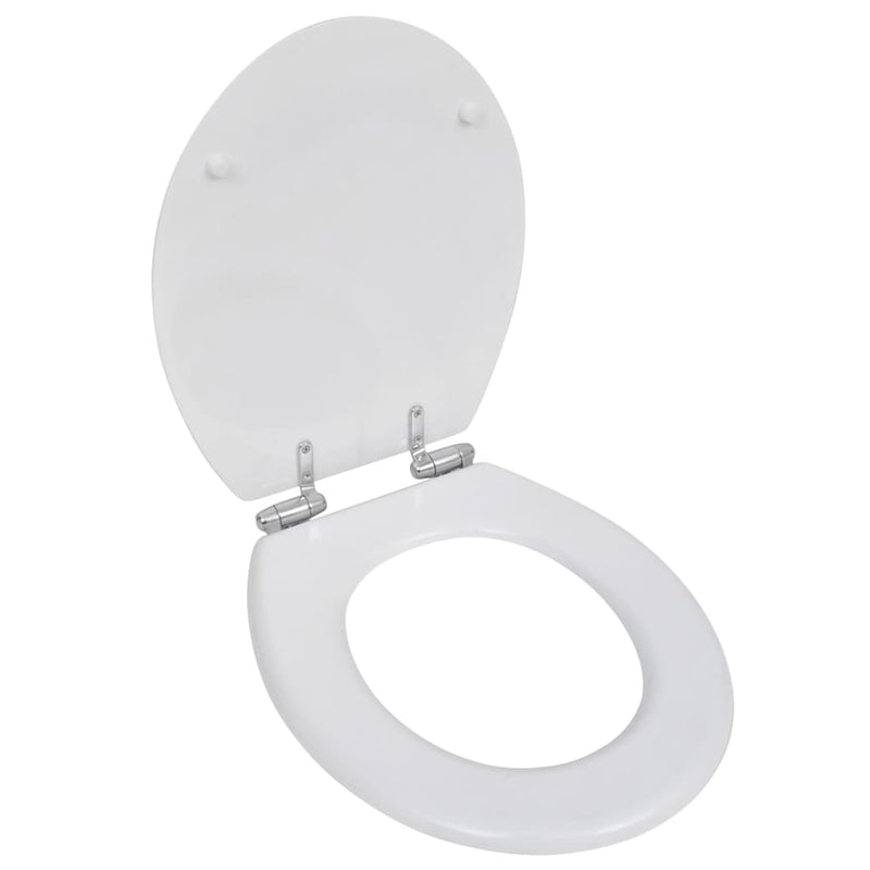 Load image into Gallery viewer, Vidaxl toiletbril soft-close simpel ontwerp mdf wit
