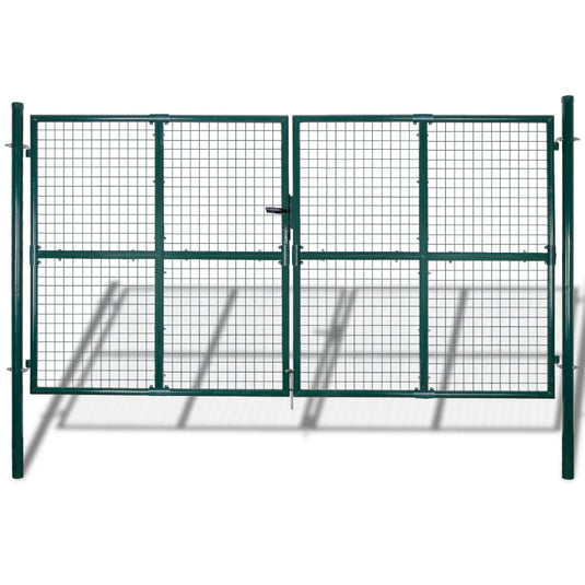 VidaXL Tuinpoort modern hekwerk 289 x 175 cm 306 x 225 cm (donkergroen)