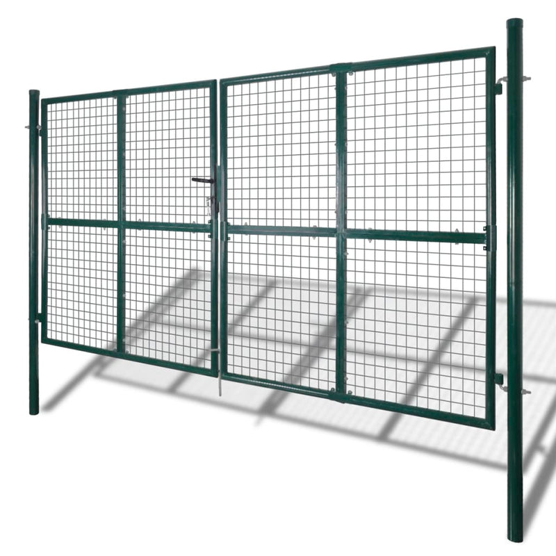 Load image into Gallery viewer, VidaXL Tuinpoort modern hekwerk 289 x 175 cm 306 x 225 cm (donkergroen)

