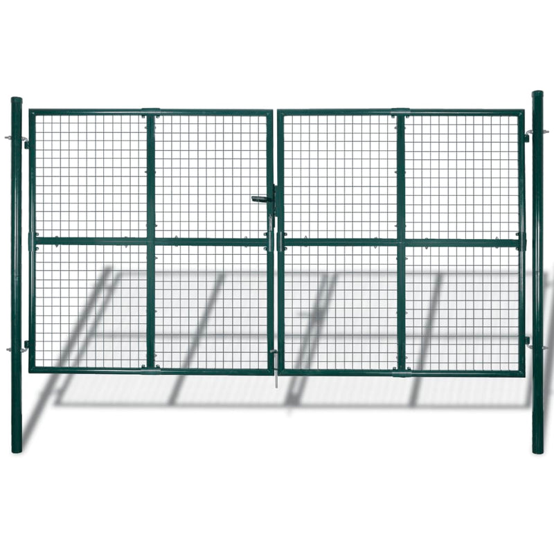 Load image into Gallery viewer, VidaXL Tuinpoort modern hekwerk 289 x 200 cm 306 x 250 cm (donkergroen)
