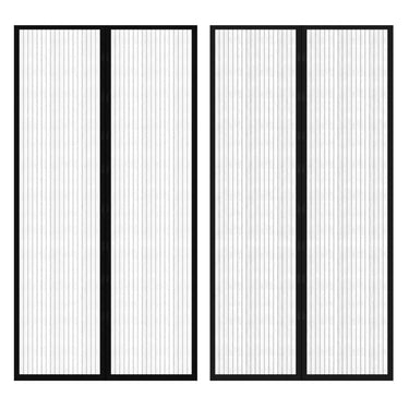 Vidaxl insectendeurgordijnen 2 st magnetisch 210x100 cm zwart