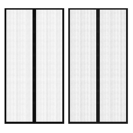Vidaxl insectendeurgordijnen 2 st magnetisch 210x100 cm zwart