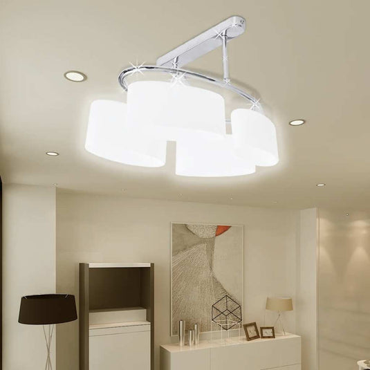 Vidaxl plafondlamp met ellips glazen kapjes (4 x e14)