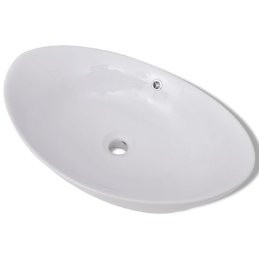 Vidaxl keramische wastafel ovaal 59 x 38,5 cm