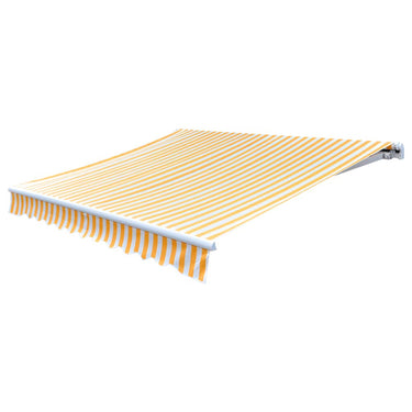 Vidaxl luifeldoek 3x2,5 m canvas zonnebloemgeel en wit