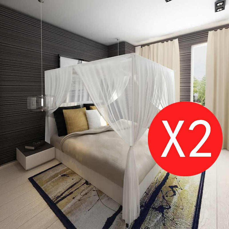 Load image into Gallery viewer, Vidaxl klamboe vierkant met 3 openingen 2 st
