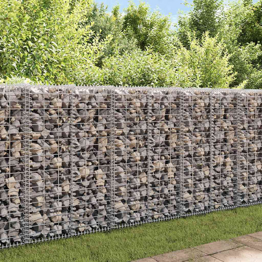 Vidaxl schanskorf met deksels 100x30x30 cm gegalvaniseerd draad