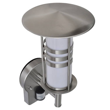 Vidaxl pagode vormige rvs wandlamp met bewegingssensor
