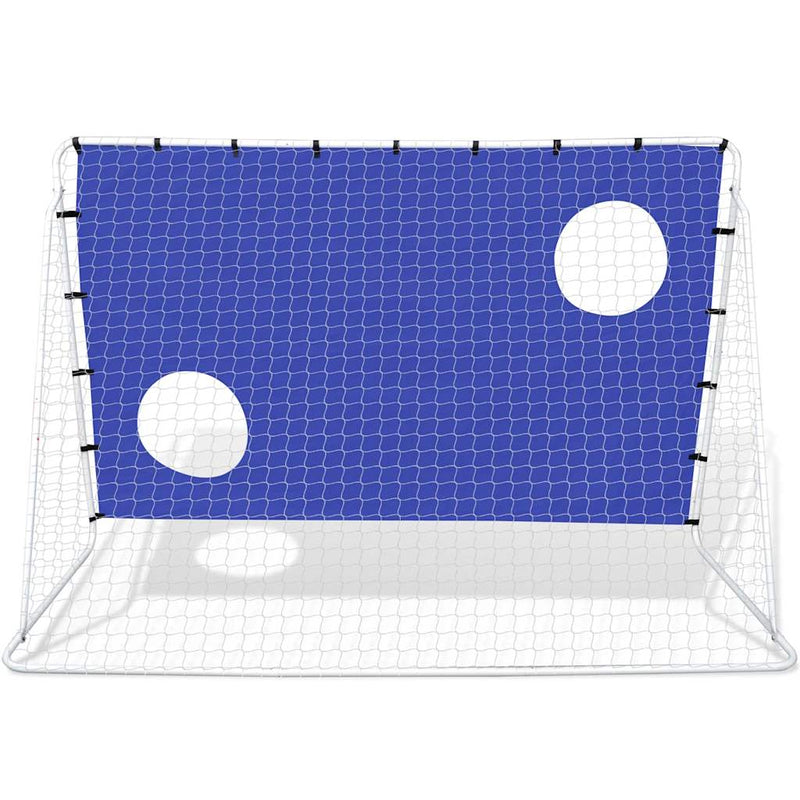 Load image into Gallery viewer, Vidaxl voetbaldoel met richtmuur hoogwaardig 240x92x150 cm staal
