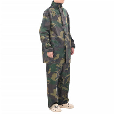 Vidaxl regenpak 2-delig met capuchon (heren camouflage maat l)