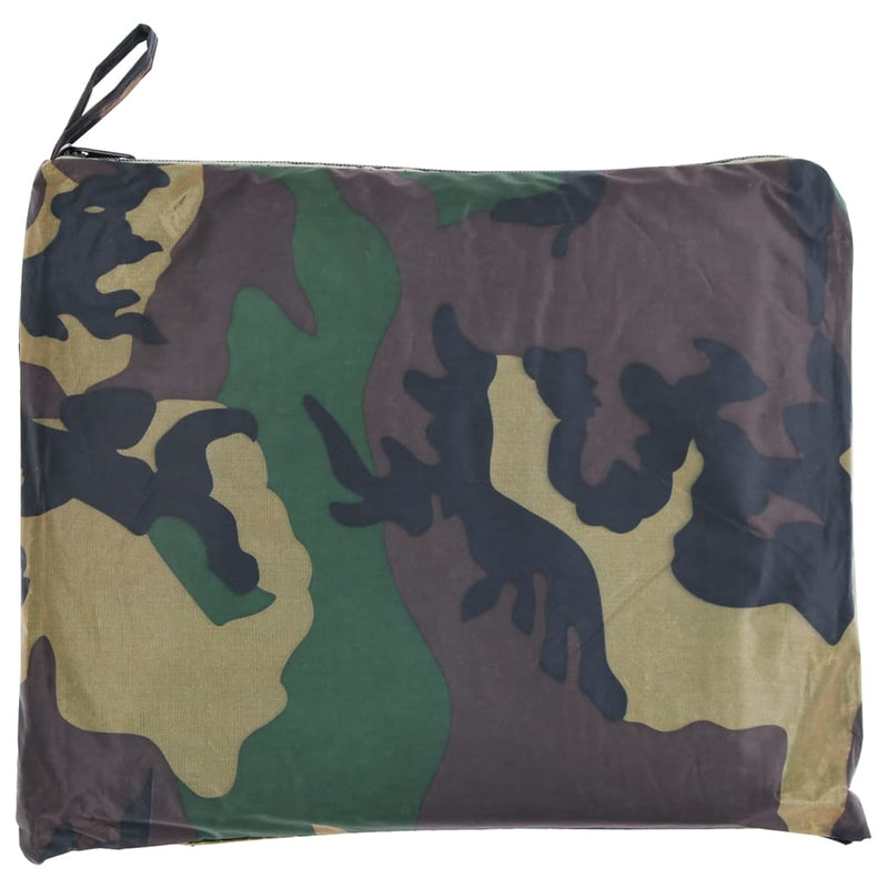 Afbeelding laden in galerijviewer, Vidaxl regenpak 2-delig met capuchon (heren camouflage maat l)
