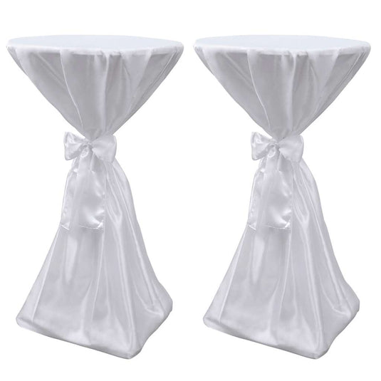 Vidaxl statafelhoes met strik 80cm wit (2 stuks)