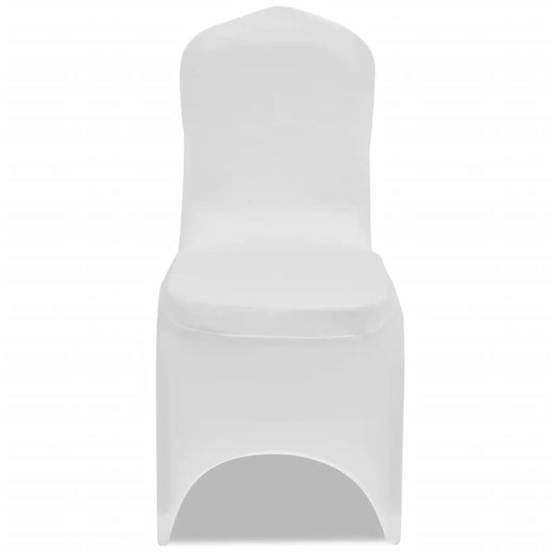 Load image into Gallery viewer, Vidaxl stoelhoes stretch wit (6 stuks)
