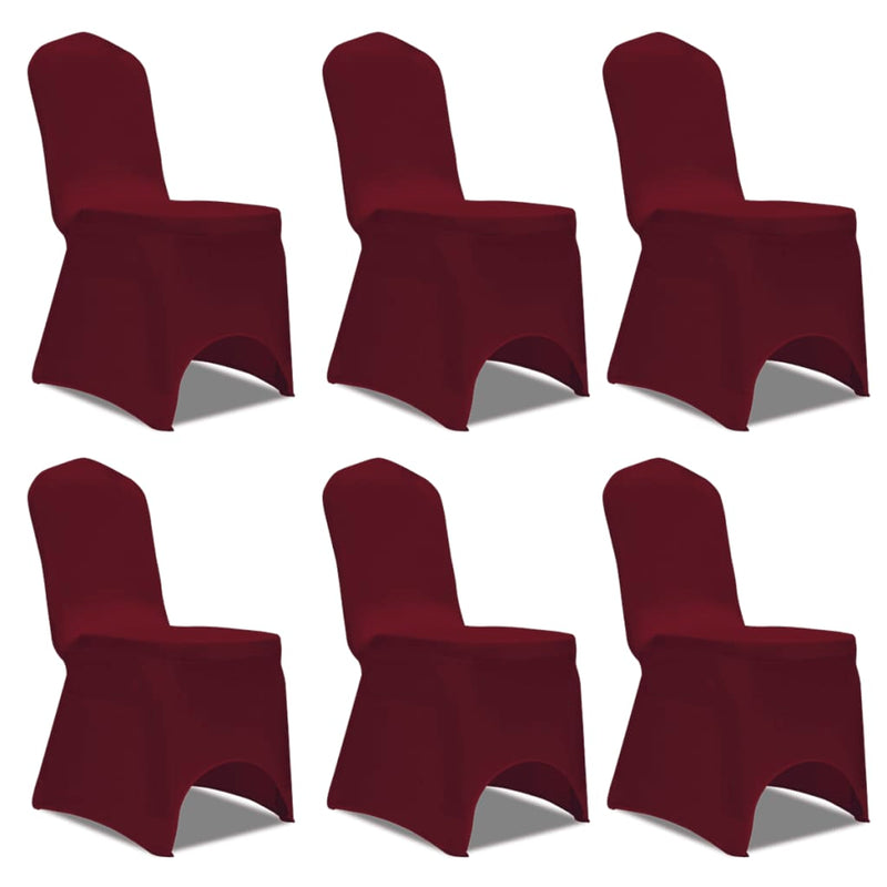 Load image into Gallery viewer, Vidaxl stoelhoes stretch bordeauxrood (6 stuks)
