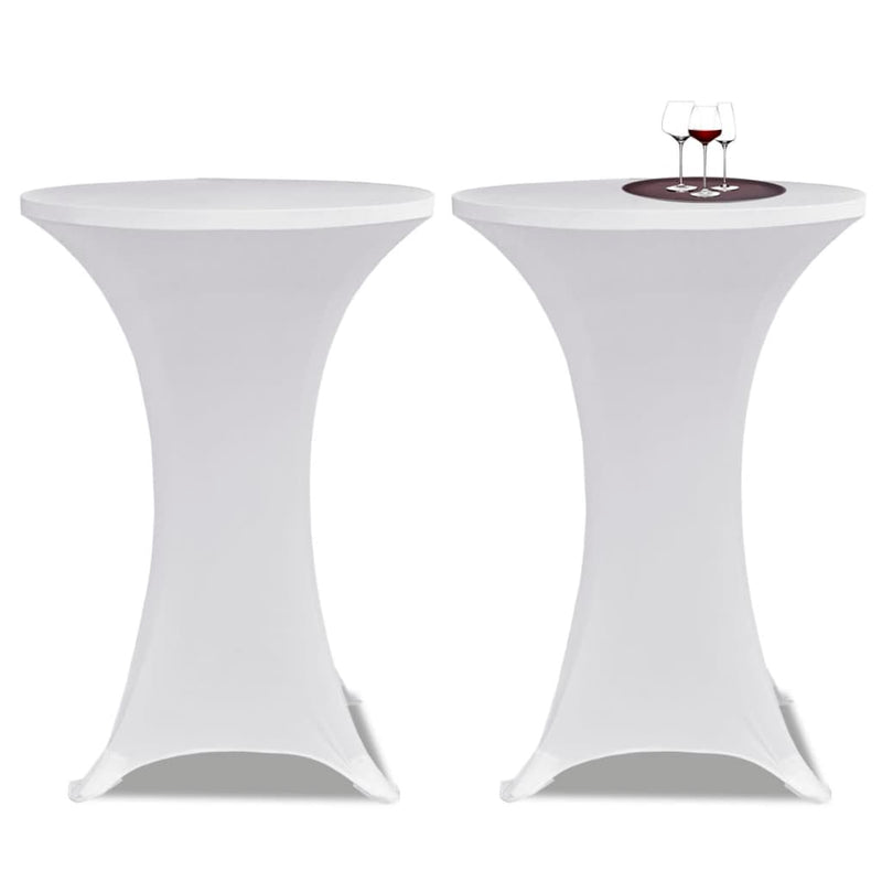 Load image into Gallery viewer, Vidaxl statafelhoes stretch ø80cm wit (2 stuks)

