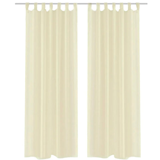 VidaXL Gordijn Crème 140x175 cm (2 stuks)