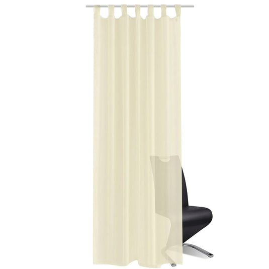 Vidaxl gordijn crème 140x245 cm (2 stuks)