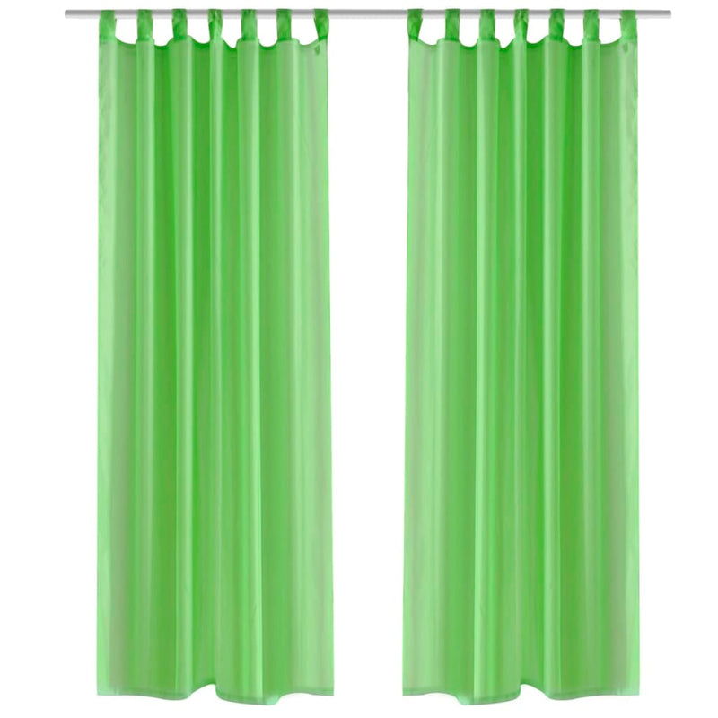 Load image into Gallery viewer, Vidaxl gordijn appelgroen 140x175 cm (2 stuks)
