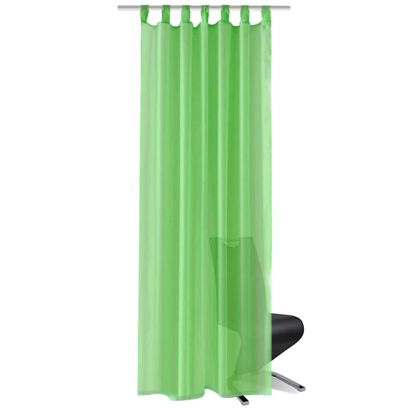 Load image into Gallery viewer, Vidaxl gordijn appelgroen 140x175 cm (2 stuks)
