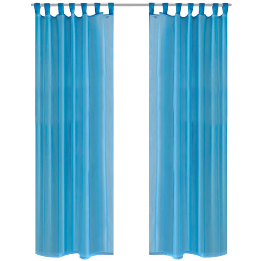 Vidaxl gordijn turquoise 140x175 cm (2 stuks)