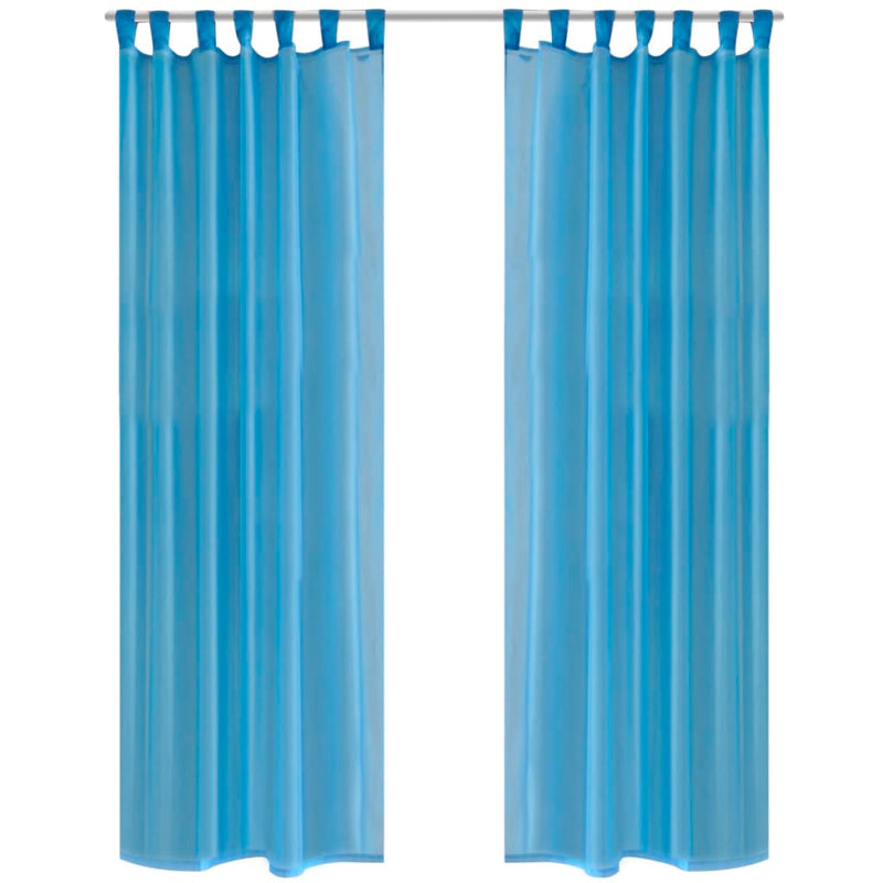 Load image into Gallery viewer, Vidaxl turquoise vitrage 140 x 245 cm 2 stuks
