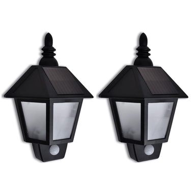 Vidaxl wandlamp solar met bewegingsensor 2 st