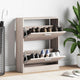 Vidaxl schoenenkast met 2 vakken eiken-look hout