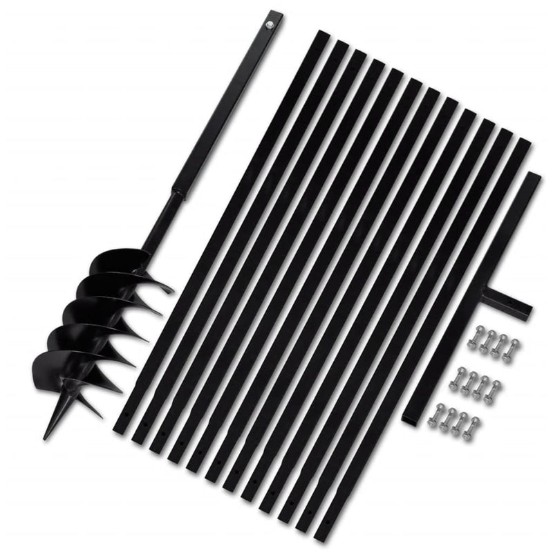 Load image into Gallery viewer, VidaXL Grondboor met handvat 150 mm en verlengstukken 13 m (staal)
