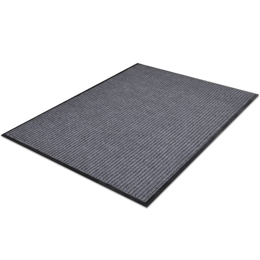 Vidaxl deurmat 90x150 cm pvc grijs