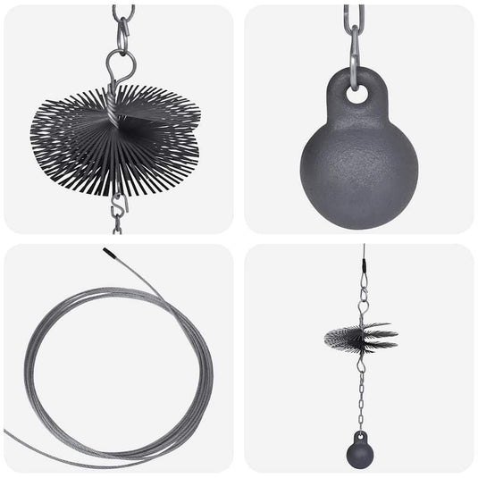 Vidaxl schoorsteenveegborstel rond ø 15 cm