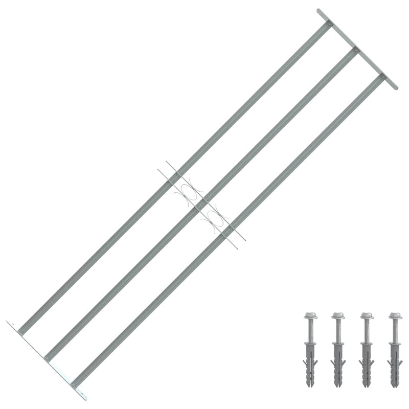 Load image into Gallery viewer, Vidaxl raambeveiliging verstelbaar met 3 dwarsstangen 1000-1500 mm
