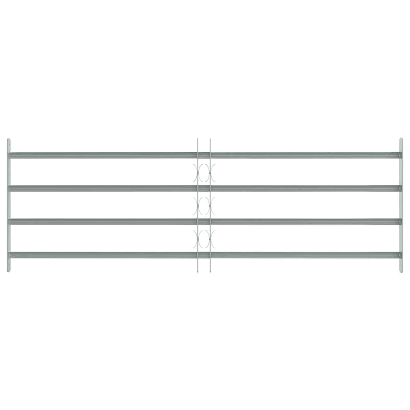 Load image into Gallery viewer, Vidaxl raambeveiliging verstelbaar met 4 dwarsstangen 1000-1500 mm
