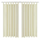 Vidaxl micro-satijnen gordijnen met ringen 140 x 175 cm 2 stuks (creme)