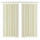 Vidaxl micro-satijnen gordijnen met ringen 140 x 225 cm 2 stuks (creme)