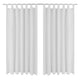 Vidaxl micro-satijnen gordijnen met ringen 140 x 245 cm 2 stuks (wit)