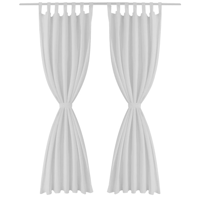 Load image into Gallery viewer, Vidaxl micro-satijnen gordijnen met ringen 140 x 245 cm 2 stuks (wit)
