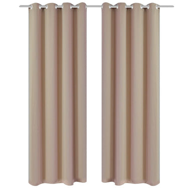 Vidaxl gordijnen met metalen ringen 135 x 245 cm 2 stuks (creme)