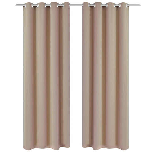 Vidaxl gordijnen met metalen ringen 135 x 245 cm 2 stuks (creme)