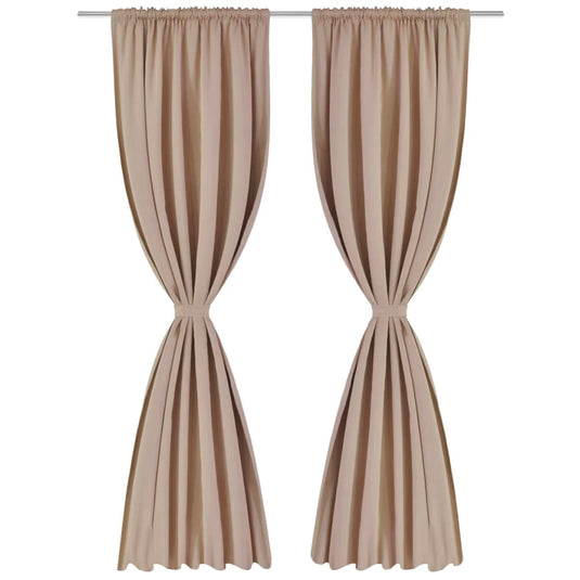 Vidaxl gordijnen met gleuven 135 x 245 cm crème 2 st