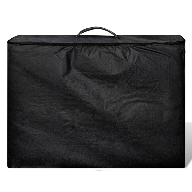 Load image into Gallery viewer, Vidaxl inklapbare massagetafel 2 zones met houten frame (zwart)
