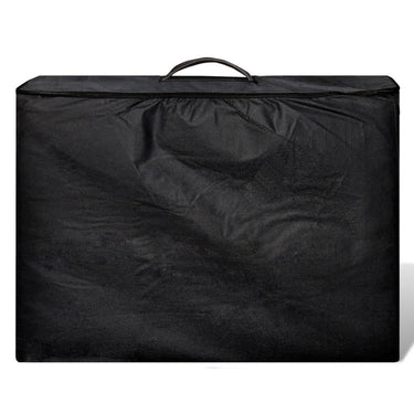 Vidaxl inklapbare massagetafel 3 zones met houten frame (zwart)