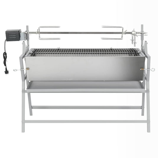 Vidaxl draaispit barbecue ijzer en roestvrij staal