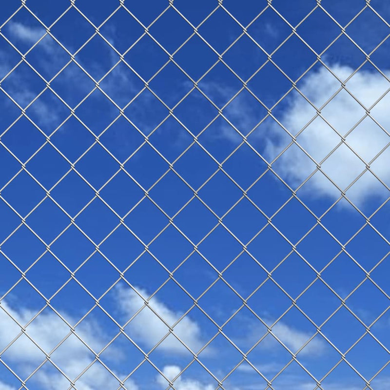 Load image into Gallery viewer, Vidaxl gaashek met palen 15x0,8 m gegalvaniseerd staal zilverkleurig

