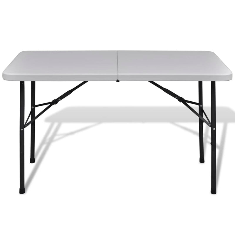 Load image into Gallery viewer, VidaXL Klaptafel voor buiten 122 cm HDPE wit

