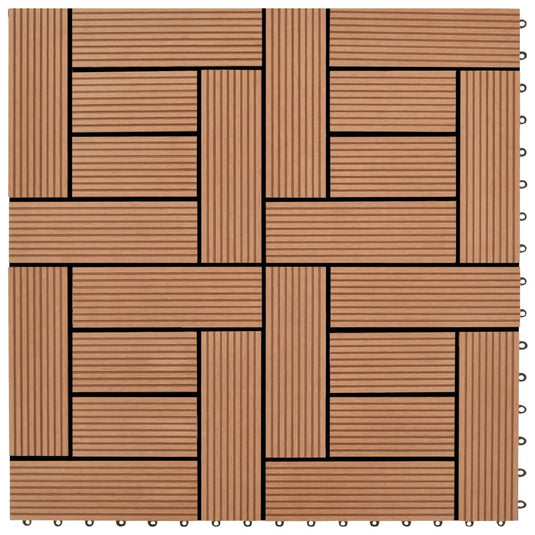VidaXL Terrastegels 11 stuks 30 x 30 cm WPC 1 m2 bruin