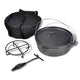Vidaxl braadpan 5,6 l inclusief accessoires