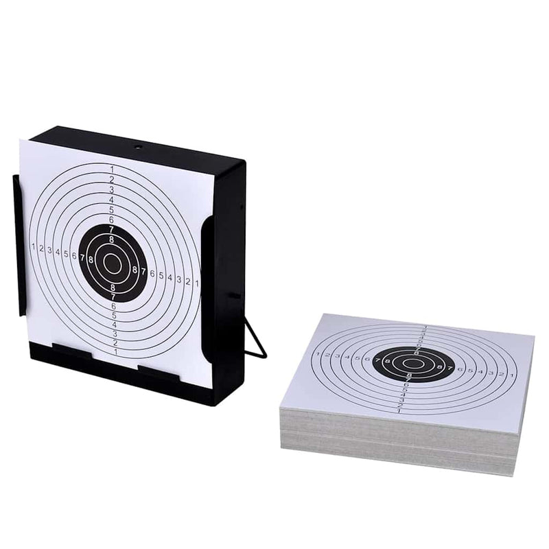 Load image into Gallery viewer, Vidaxl schietkast vierkant met 100 papieren targets 14 cm
